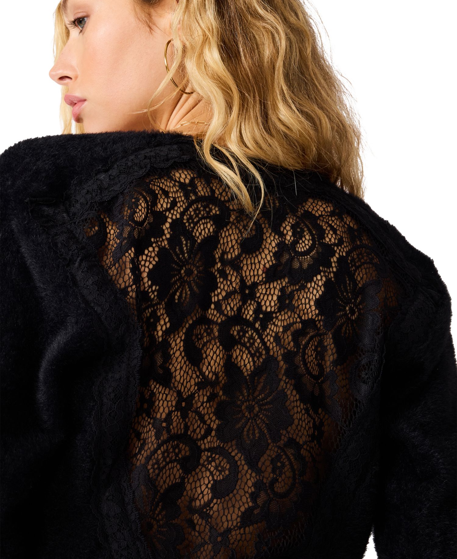 Women's Rachel Cropped Long-Sleeve Lace Cardigan