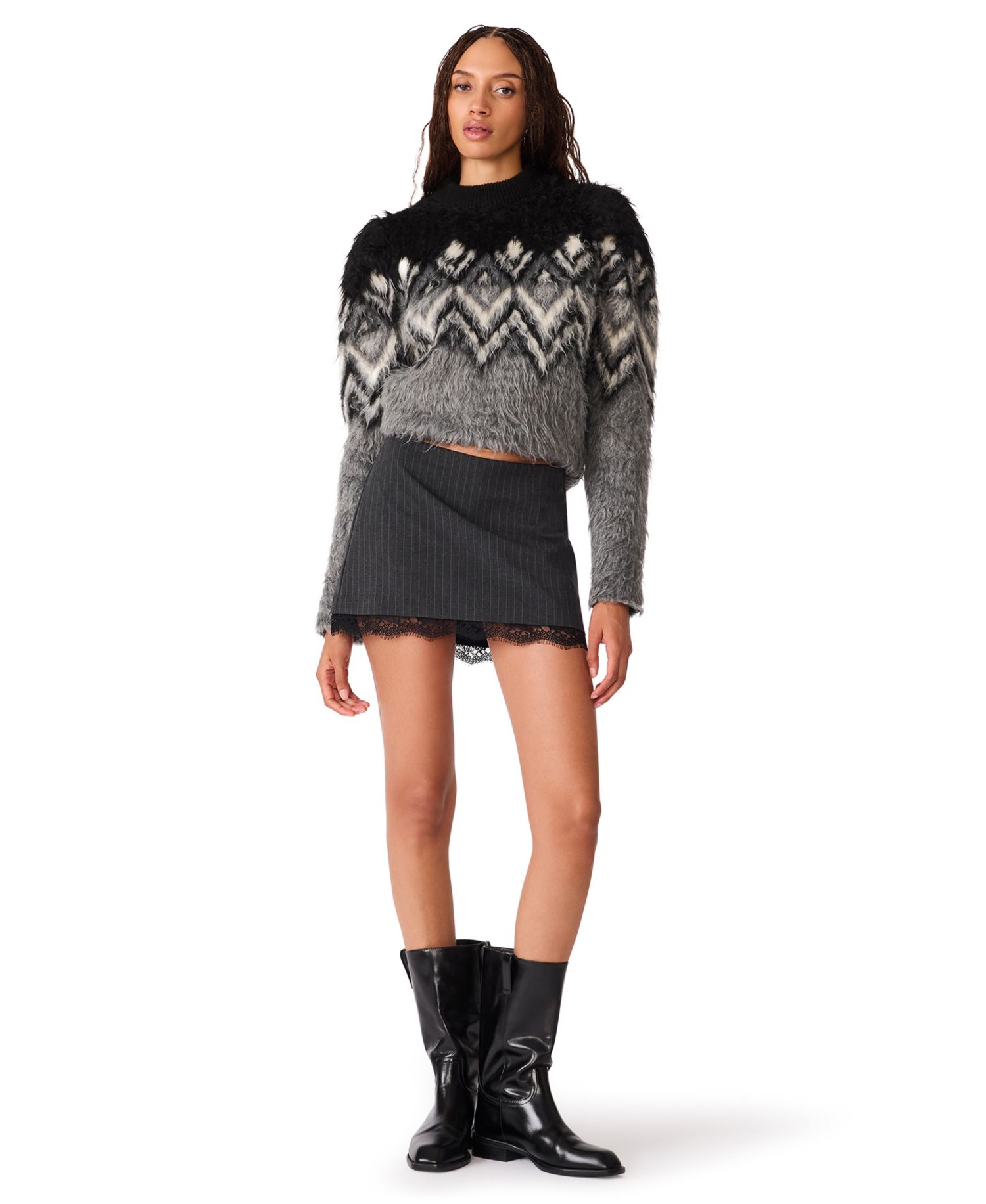 Women's Tiffanie A-line Pinstripe Mini Skirt