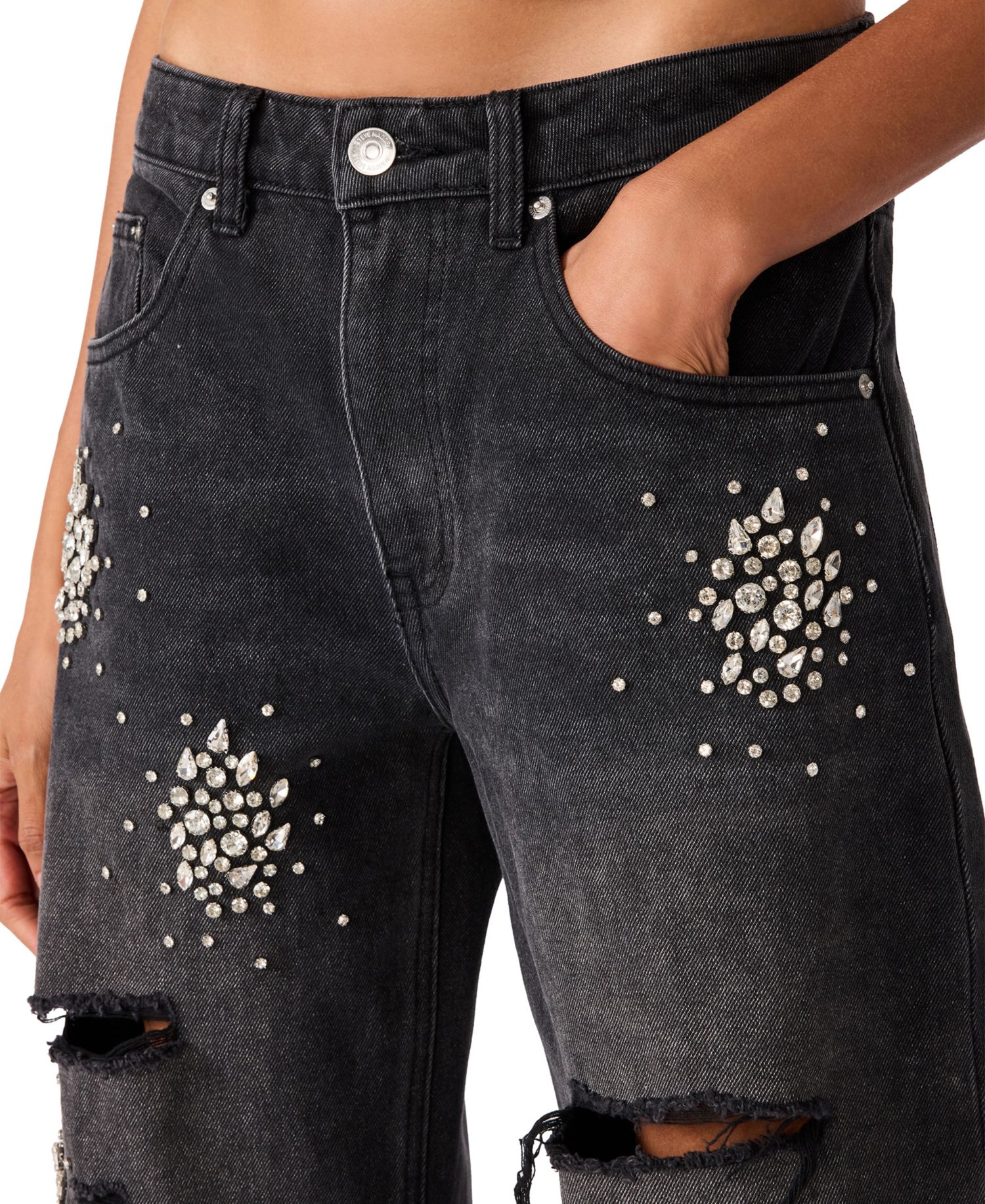 Women's Flat Iron High-Rise Wide-Leg Distressed Jeans