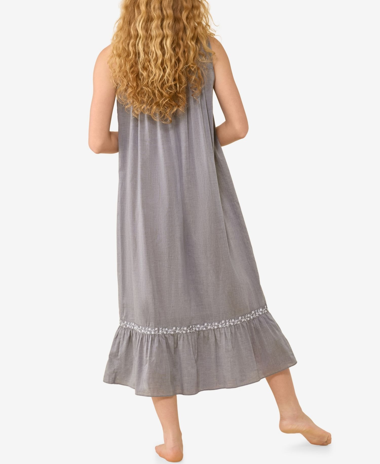 Women's The Eileen Ballet-Length Sweetheart-Neckline Button-Front Nightgown