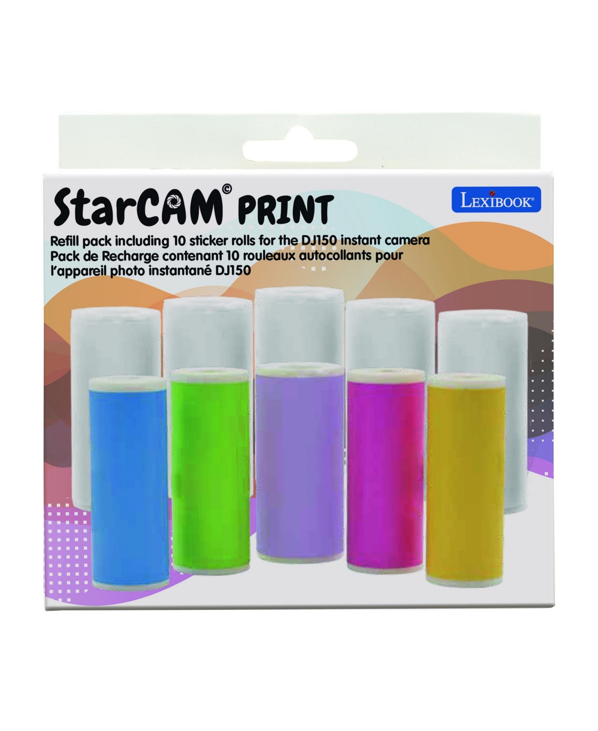 Lexibook StarCAM Print, Refill pack for DJ150 instant camera, Includes 10 sticker rolls, DJ150A