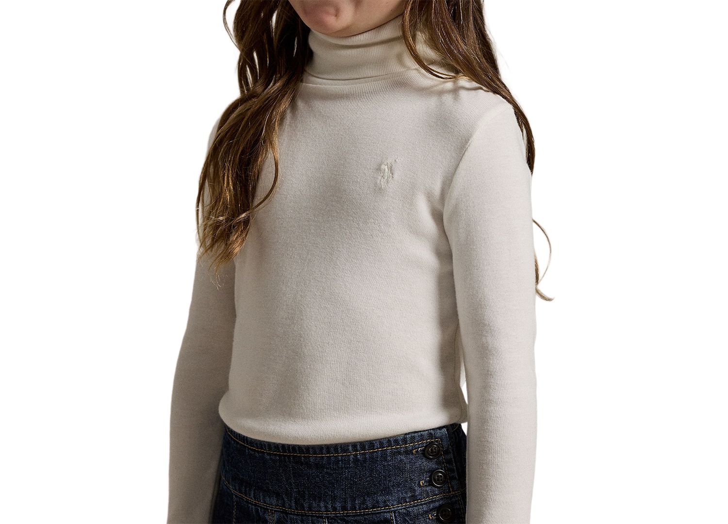 Girls' 2T-6X Long-Sleeve Ribbed Turtleneck T-Shirt