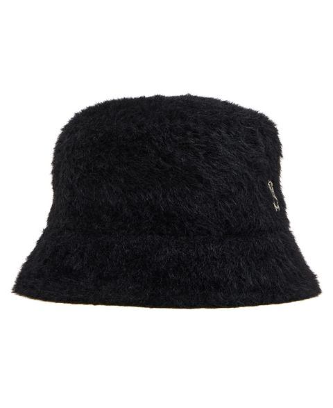 Женская панама Steve Madden Fuzzy Bucket Hat, цвет: Чёрный