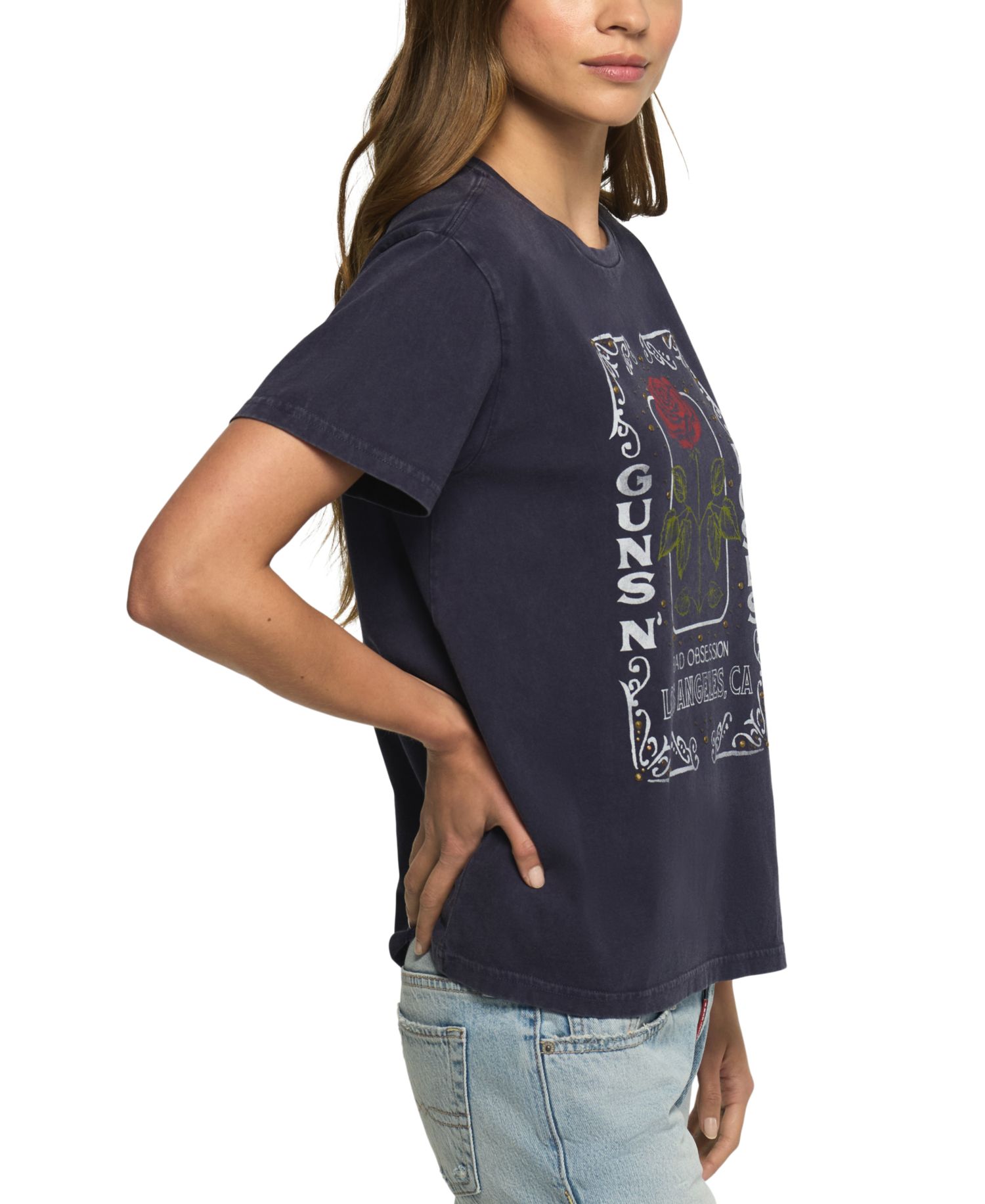 Women's Guns N Roses Graphic Boyfriend Retro T-Shirt