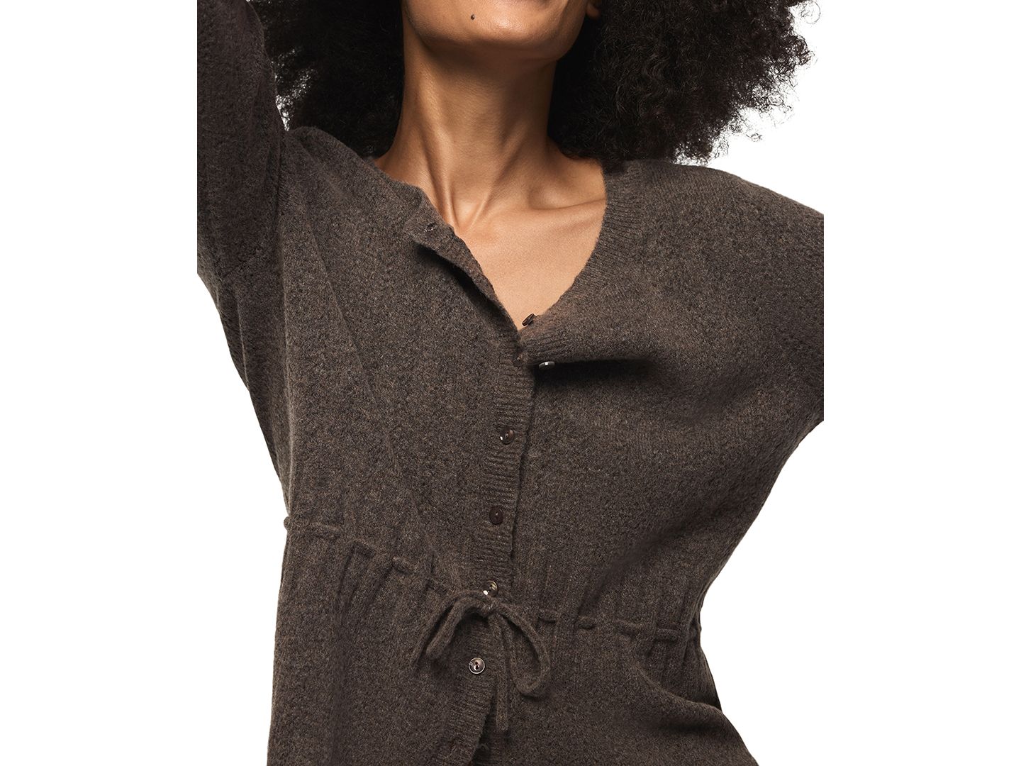 Женский кардиган Lucky Brand Cloud Soft Babydoll Pointelle, цвет: Меланжевый — фото 4