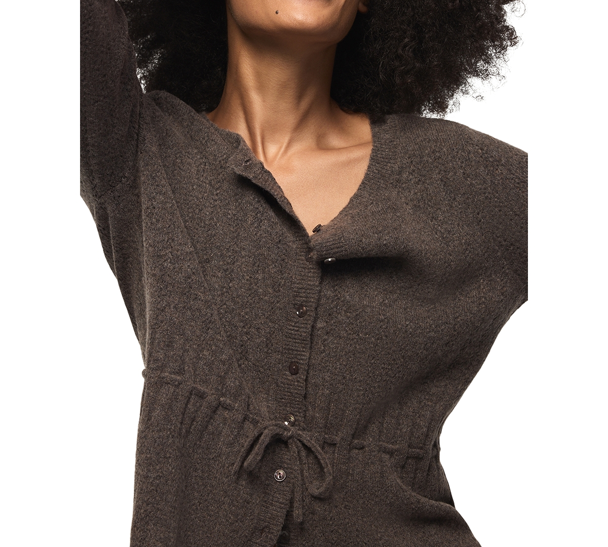 Lucky Brand Women's Cloud Soft Babydoll Pointelle Cardigan