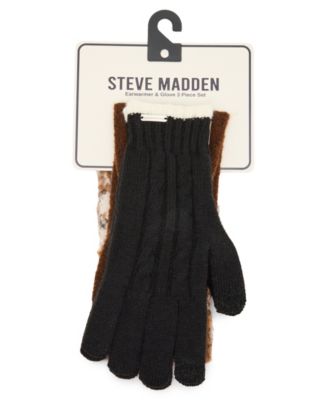 Animal Print 3-Piece Earwarmer Headbands and Glove Set