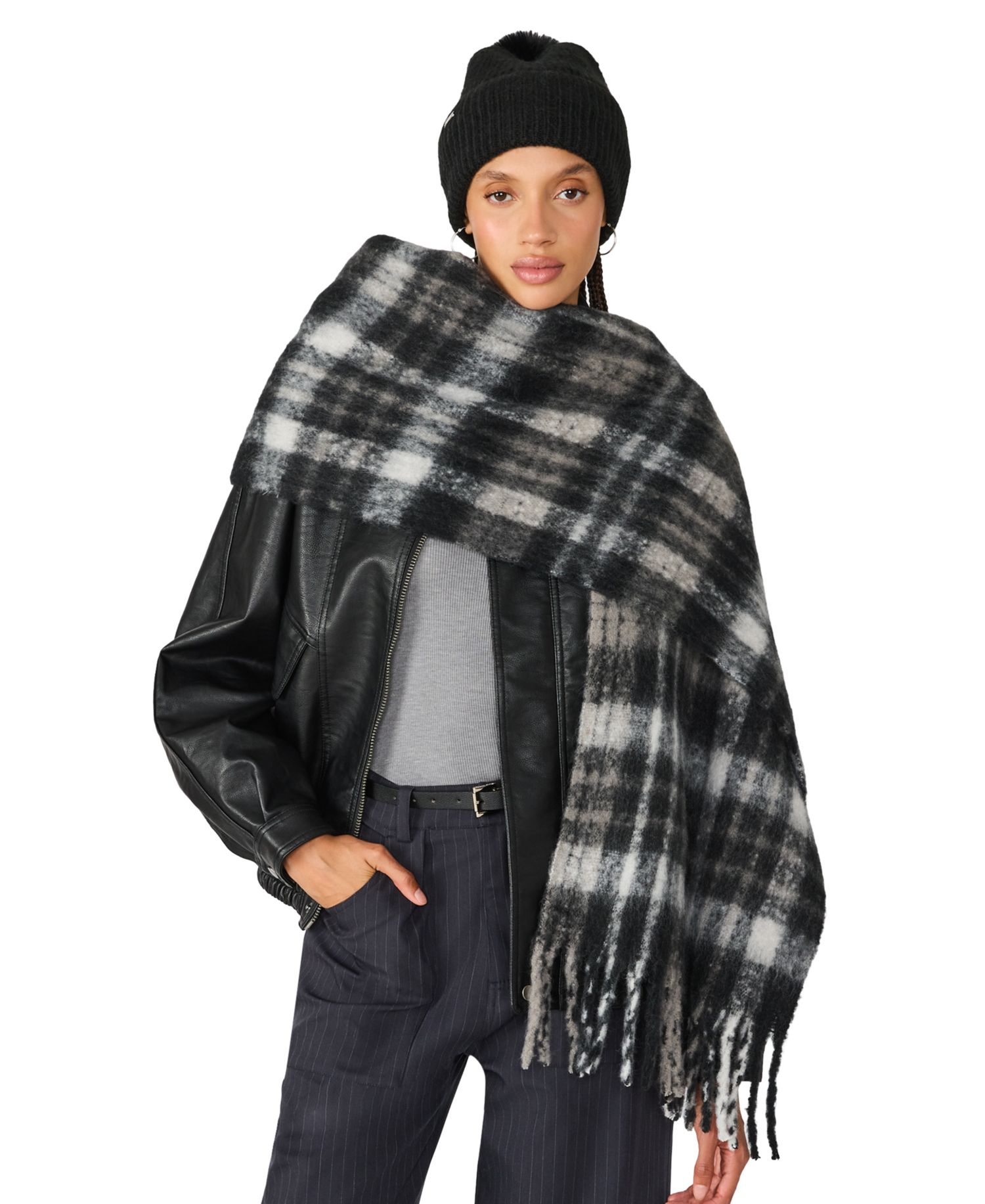 English Plaid 2-Piece Beanie and Scarf Set