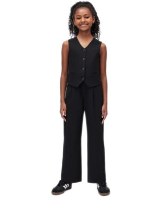 girls black dress pants Girls' wide leg CLOSURE