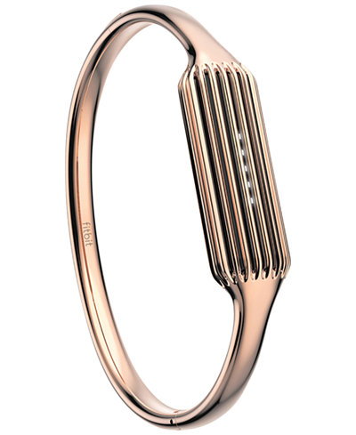 Fitbit Women's Flex 2 22k Rose Gold-Plated Bangle Bracelet FB161MBRGL - Watches - Jewelry