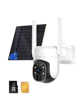 4G LTE 355&deg; PTZ Solar Security Camera No WiFi Needed with 2K Color Night Vision, AI Detection, IP66 Waterproof, 60-Day Free Cloud Storage