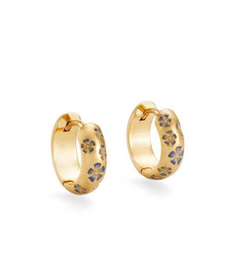 Periwinkle Huggie Earrings in Gold