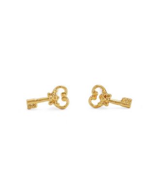 Key Stud Earrings in Gold