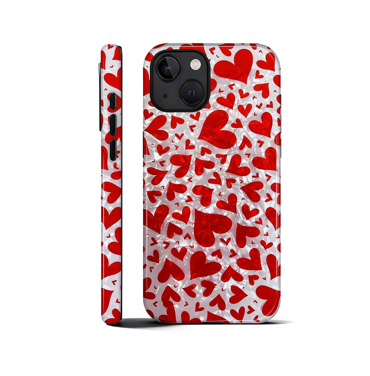 Lisen Crush Hearts Dual-Layer Phone Case Compatible with Apple iPhone 14 Pro