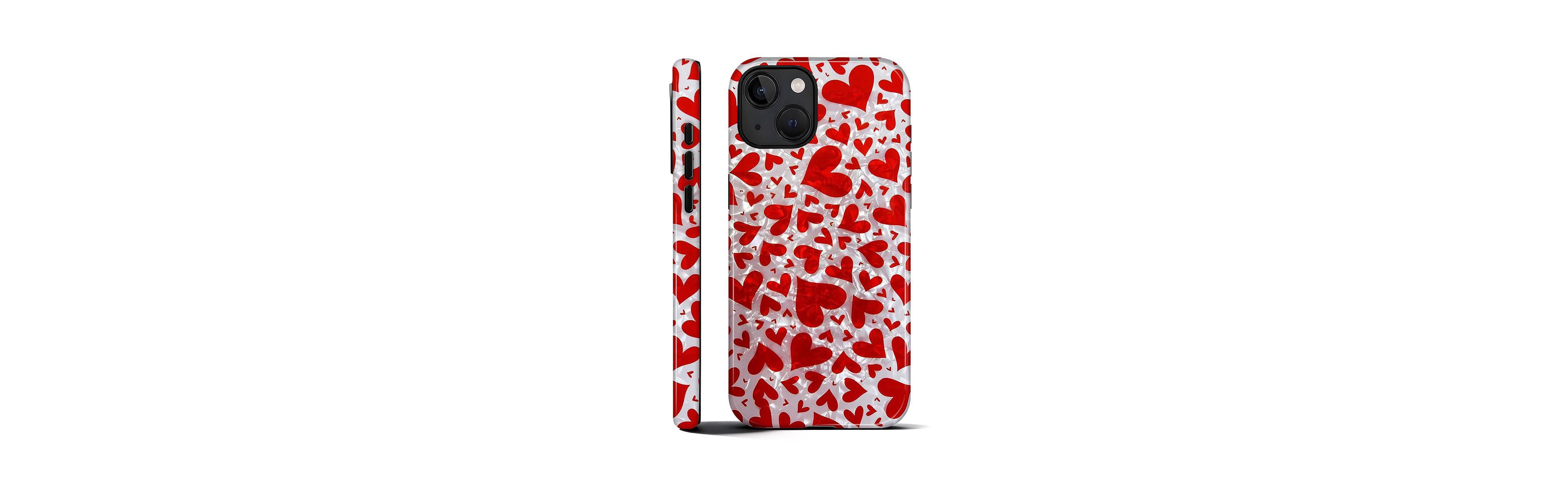 Lisen Crush Hearts Dual-Layer Phone Case Compatible with Apple iPhone 14 Pro