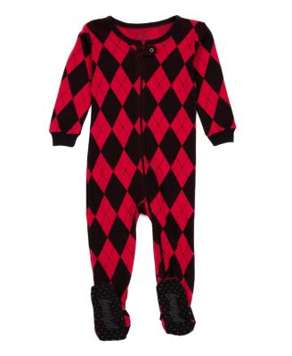 Toddler Baby's (2T-5T) One Piece Argyle Cotton Footed Pajamas