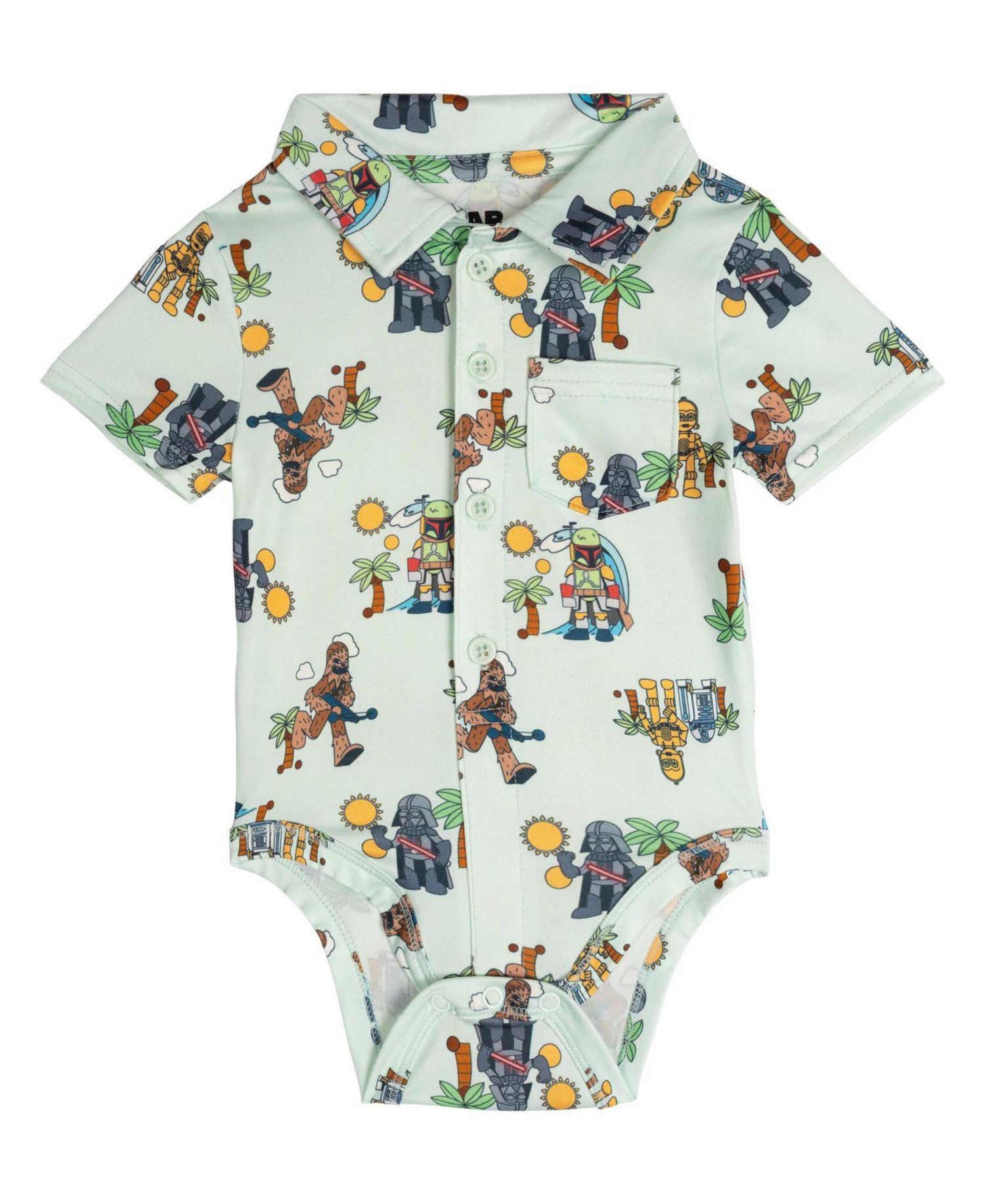 Baby Boys' 2-Piece Button Down Shirt and Shorts Set
