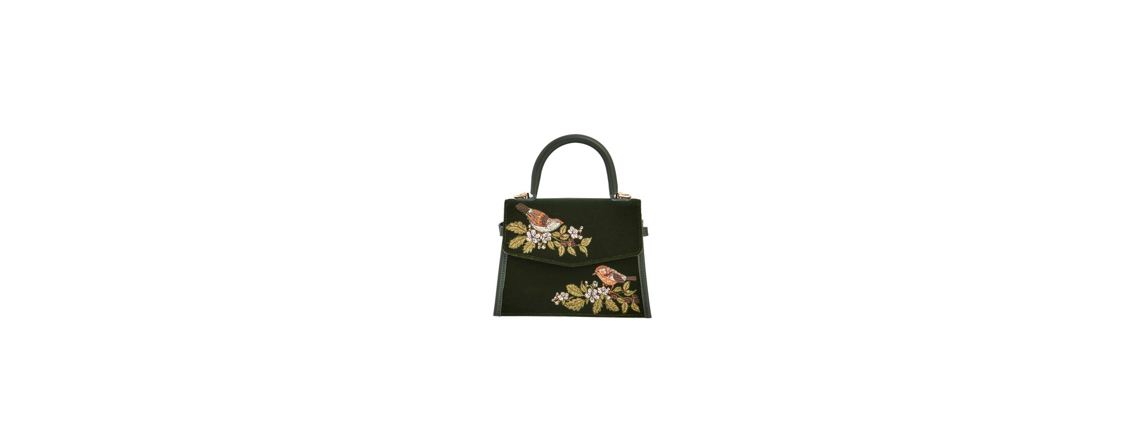 Fable England Eliza Wren Embroidered Top handle bag