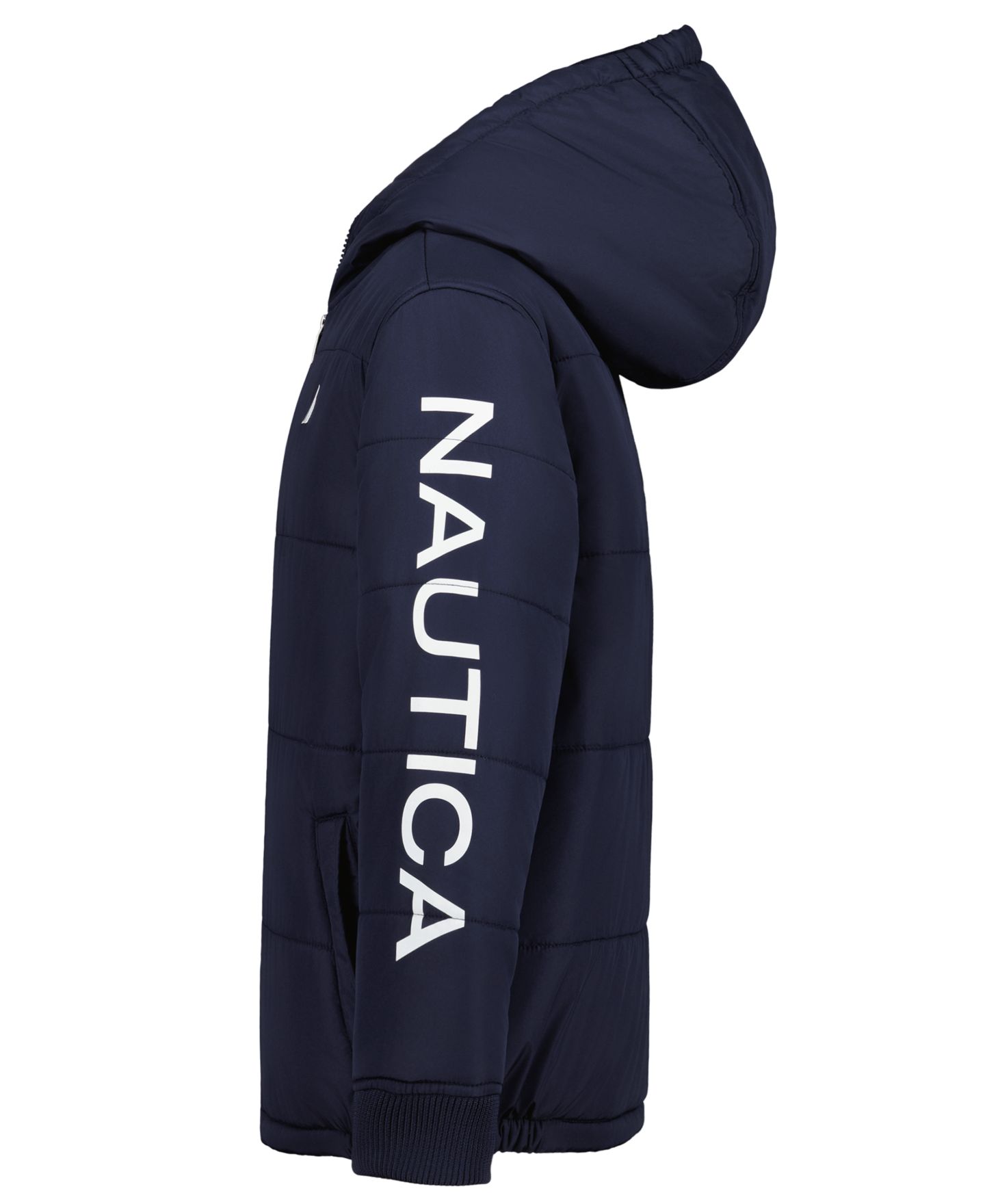 Куртки Nautica Hooded Puffer Jacket with Beanie, 2-Piece Set для мальчиков, цвет: Чёрный — фото 9
