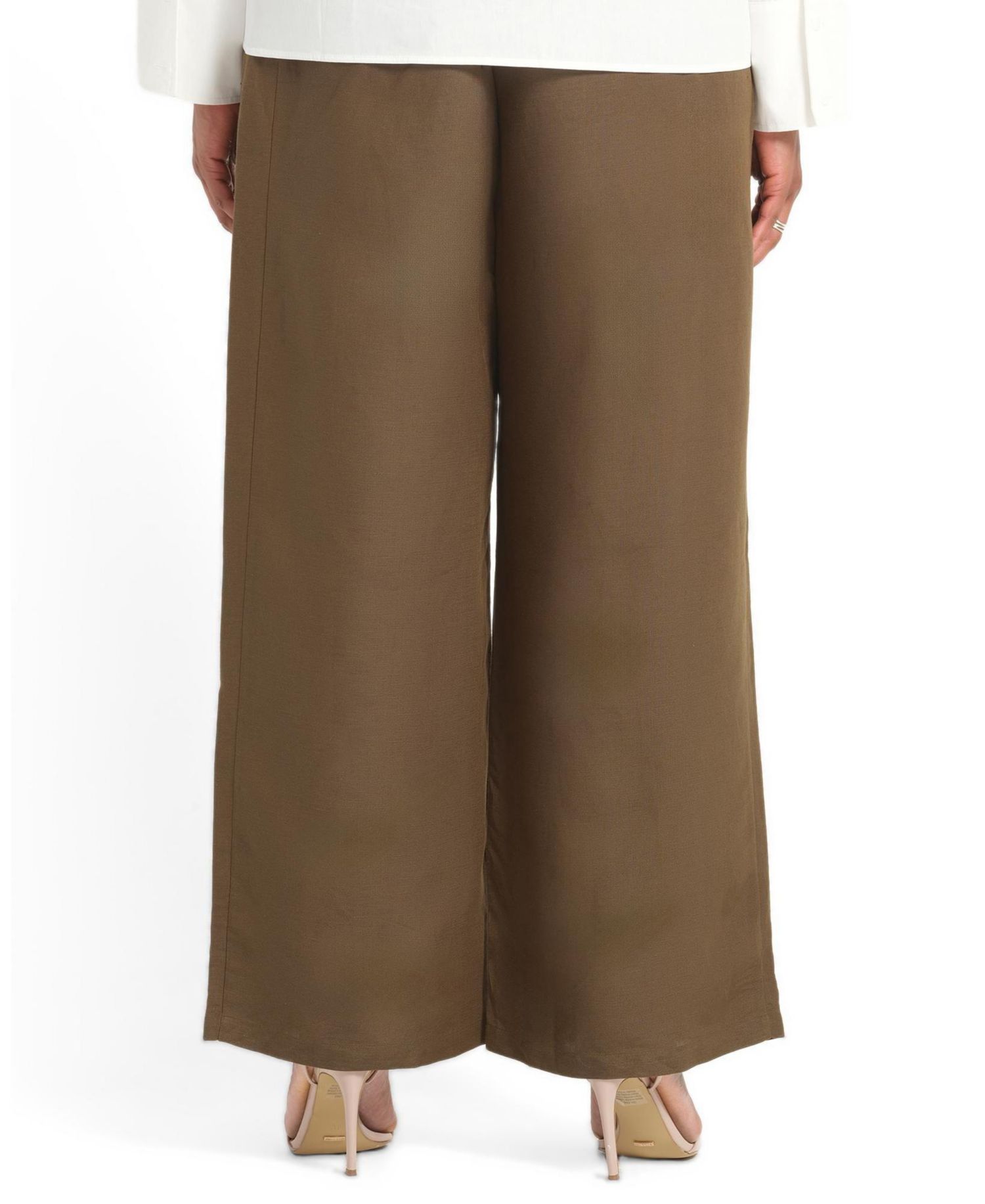 Women's Katrina Linen-Blend Pleated Wide-Leg Pants