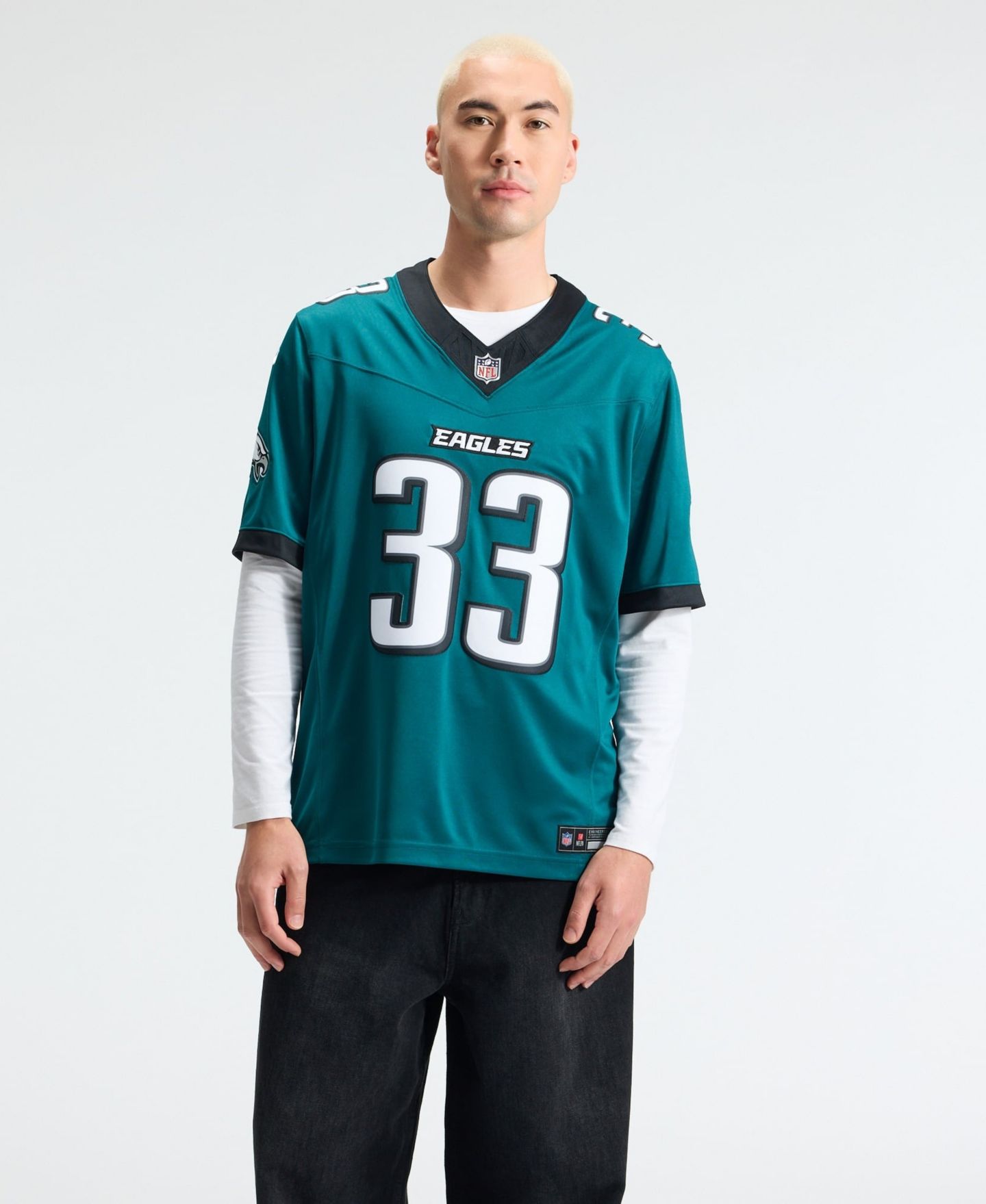 Мужской топ Nike Cooper DeJean Midnight Green Philadelphia Eagles Vapor F.U.S.E. Stitched Limited Jersey — фото 5