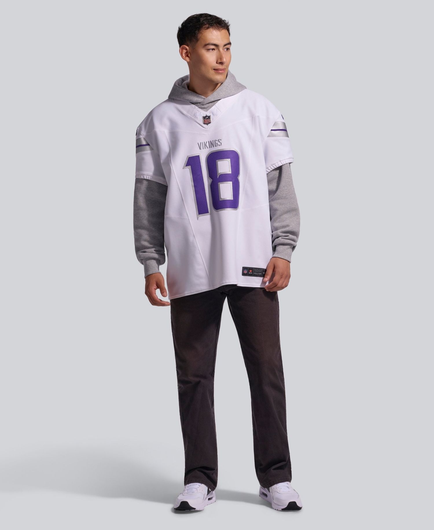 Men's Justin Jefferson White Minnesota Vikings Alternate Vapor F.U.S.E. Elite Player Jersey