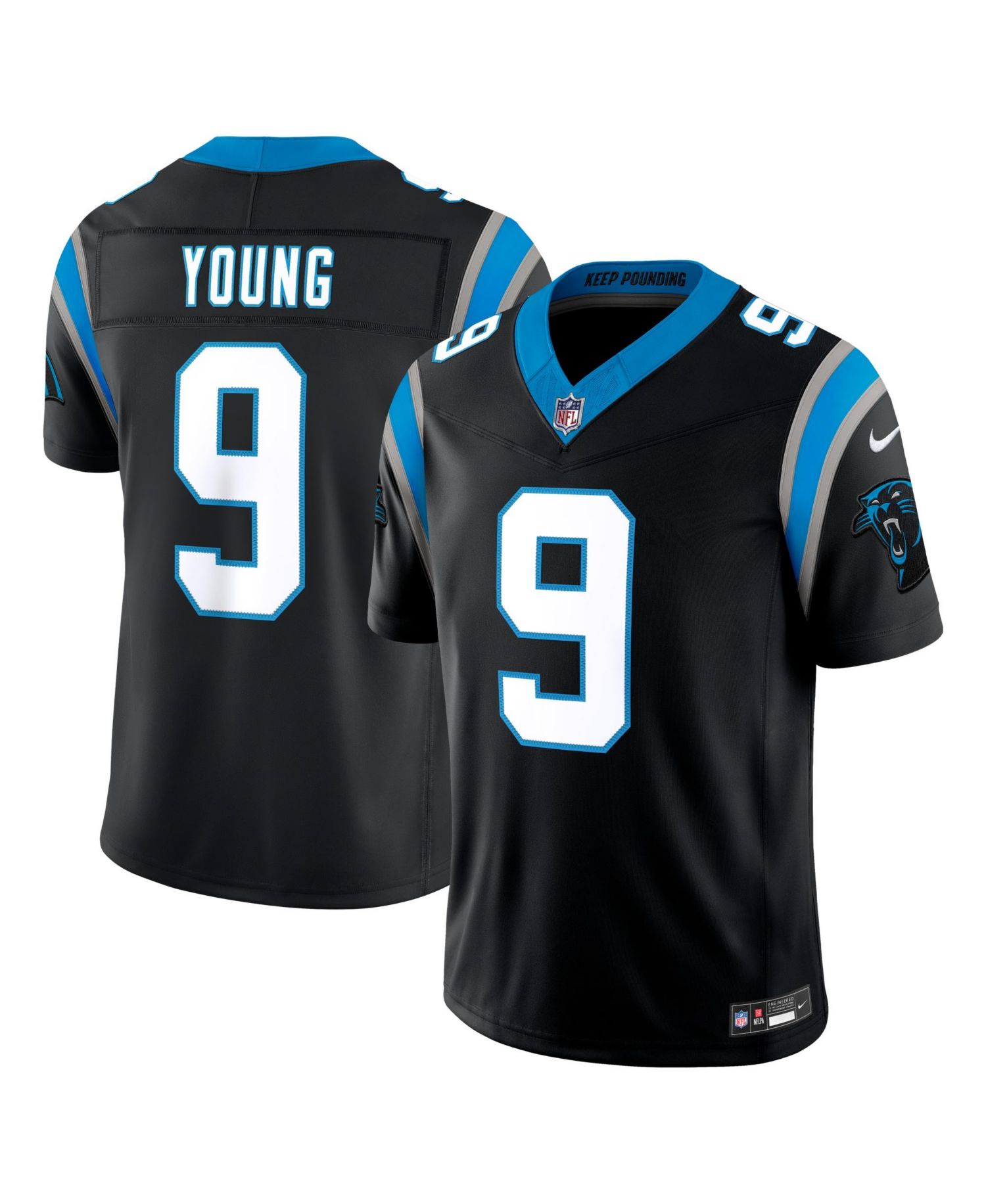 Men's Bryce Young Black Carolina Panthers Vapor F.U.S.E. Stitched Limited Jersey