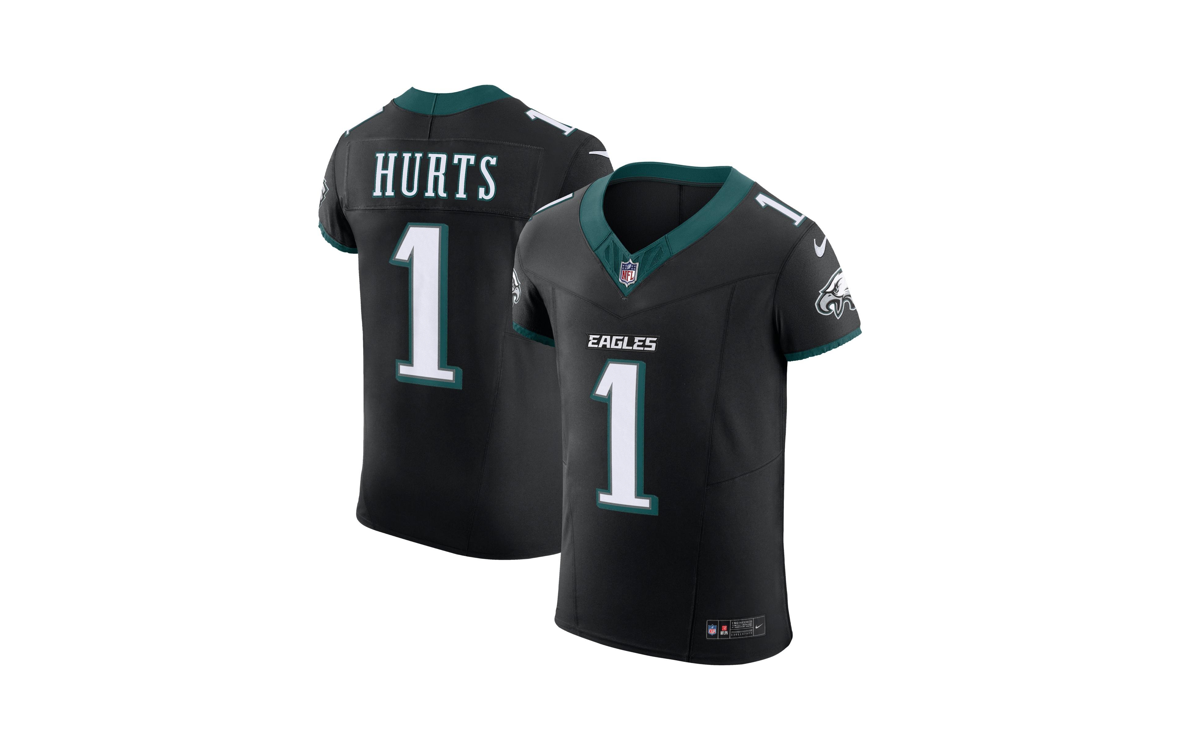 Nike Men's Jalen Hurts Black Philadelphia Eagles Alternate Vapor F.u.s.e. Elite Jersey