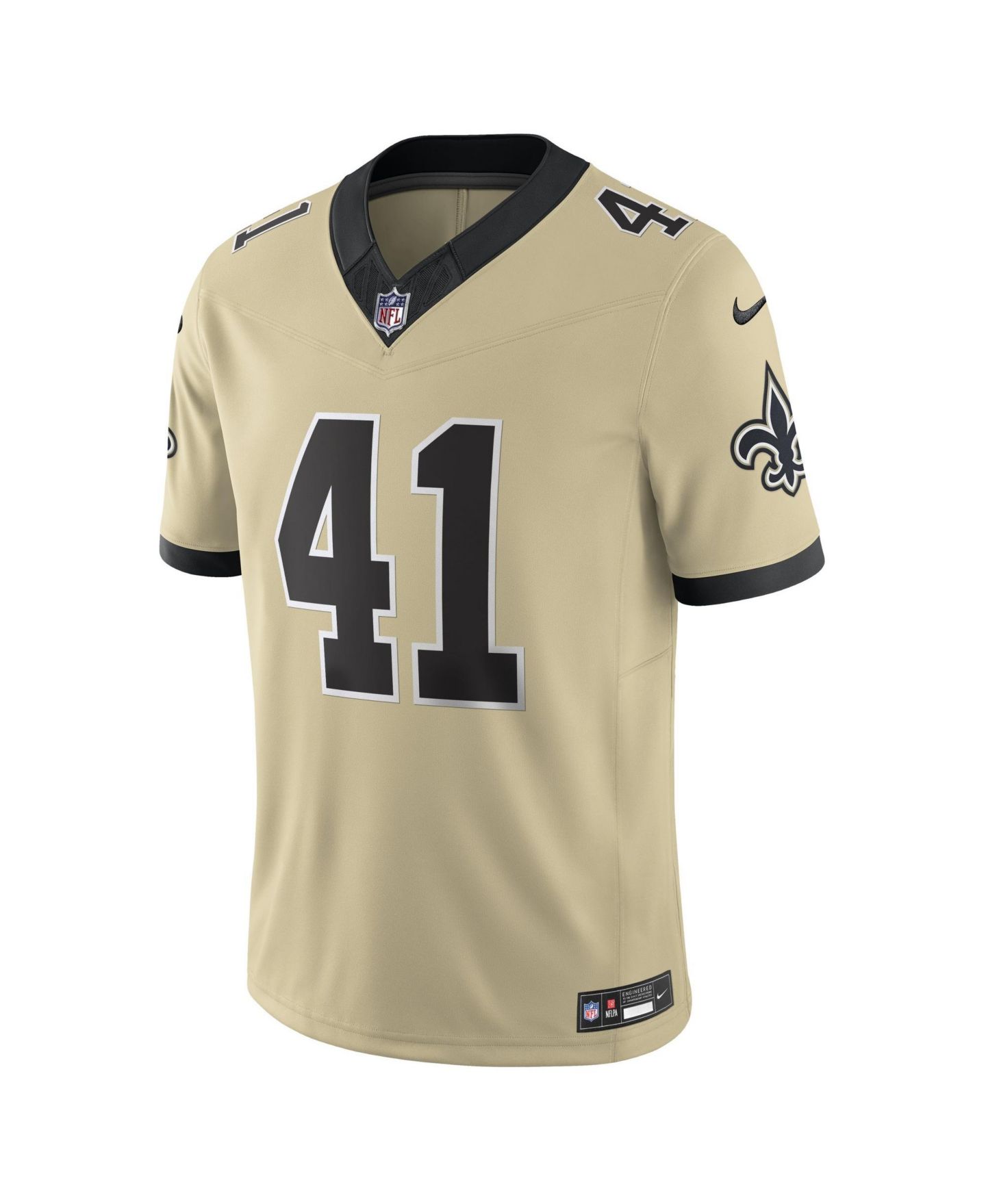 Мужской топ Nike Alvin Kamara Gold New Orleans Saints Gameday Golds Alternate Vapor F.U.S.E. Limited Jersey — фото 4