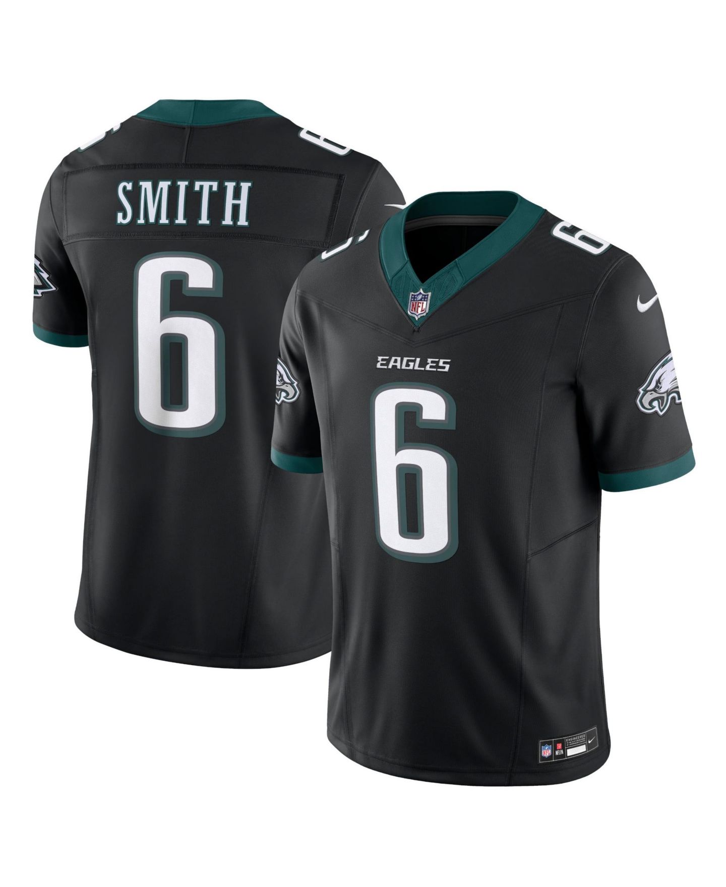 Мужской топ Nike DeVonta Smith Kelly Philadelphia Eagles Vapor F.U.S.E. Limited Jersey, цвет: Чёрный — фото 1