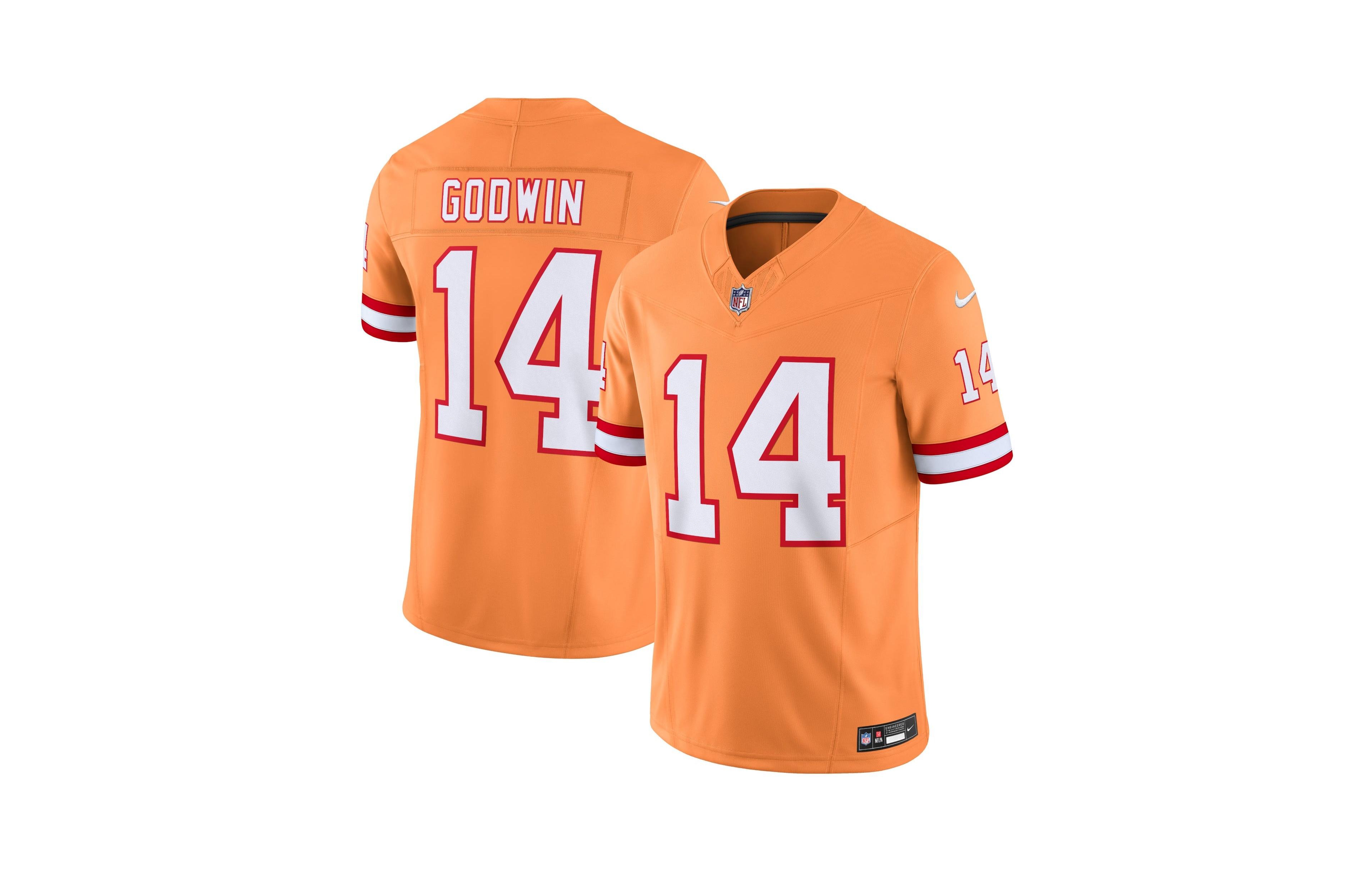 Men's Nike Chris Godwin Orange Tampa Bay Buccaneers Throwback Vapor F.u.s.e. Limited Jersey