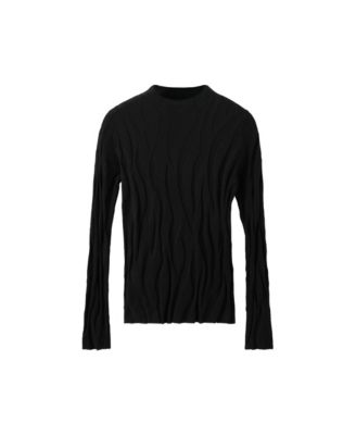 Women's Fitted Mock-Neck Long-Sleeve Cotton-Blend Sweater