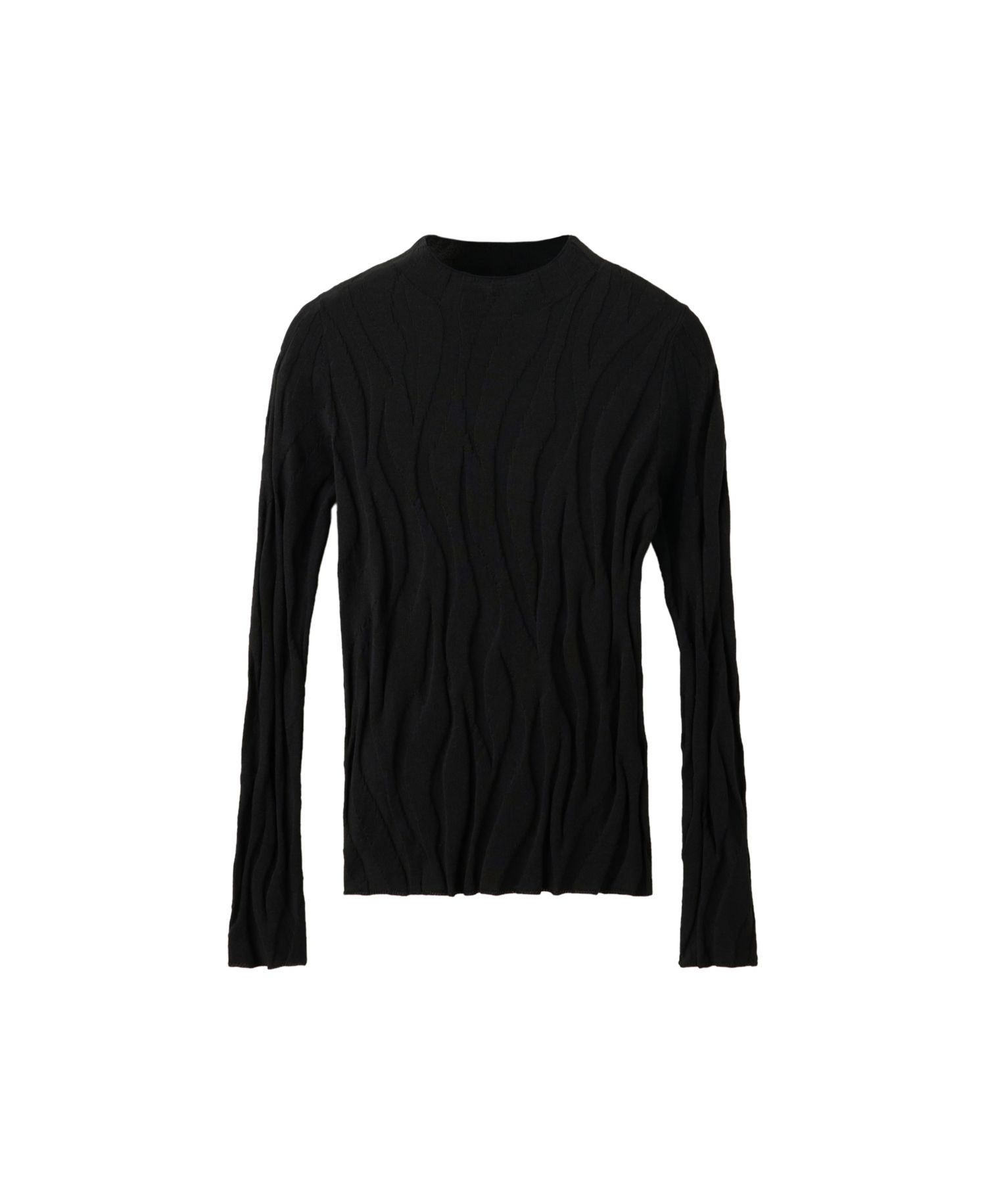 Women's Fitted Mock-Neck Long-Sleeve Cotton-Blend Sweater