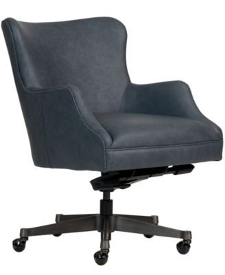Zayden 34" Genuine Leather Swivel Office Chair