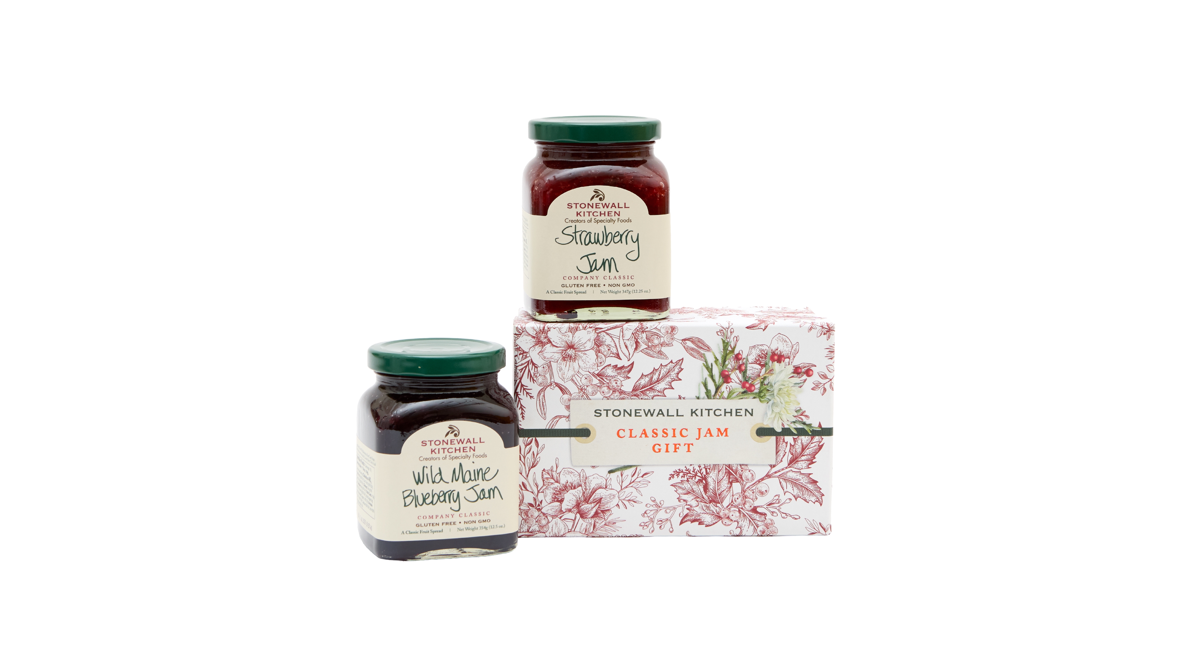 Stonewall Kitchen Holiday Classic Jam Collection Gift Box, 2 Piece Set