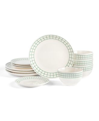 Gridiron 12-Pc. Dinnerware Set, Service for 4