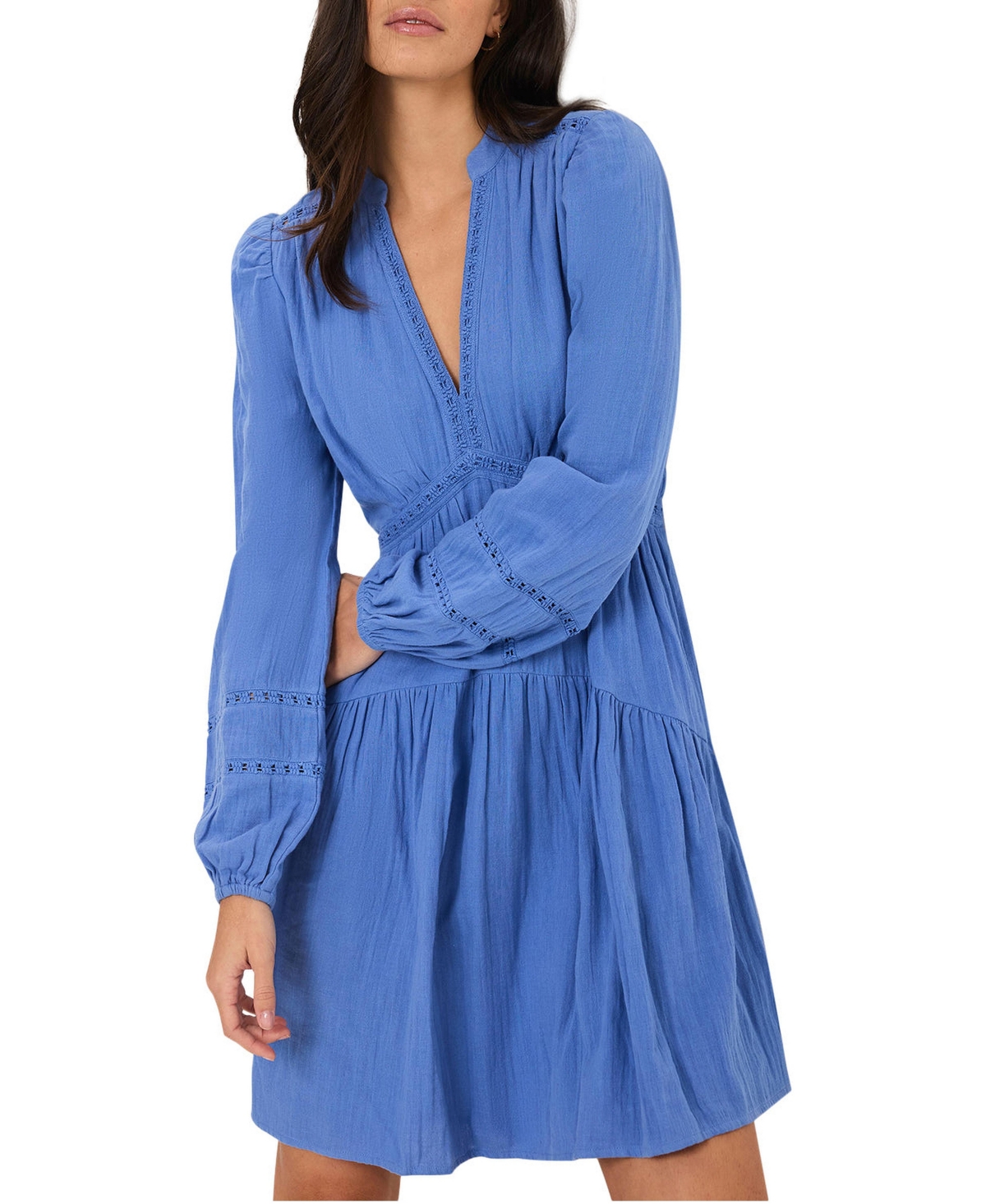 Mint Velvet Women's Cotton Cheesecloth Mini Dress