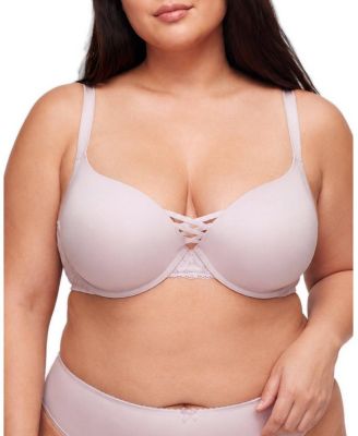 Plus Size Metallic Ava Lace Push-Up Plunge Bra