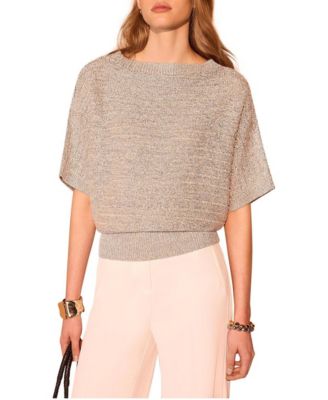 Women's Metallic Batwing Knit Top
