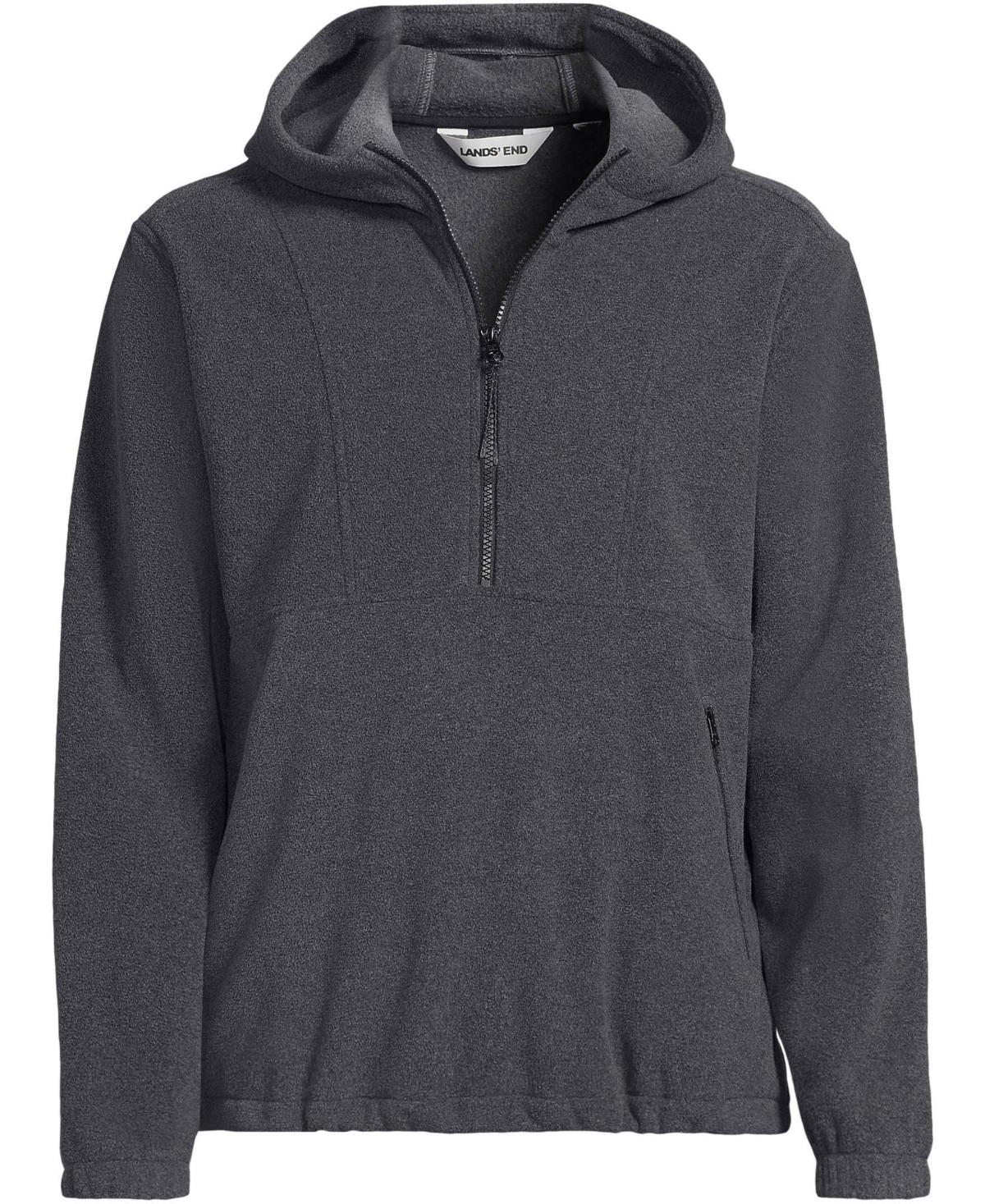 Lands' End Men's Anyweather RainDefense Hooded Half Zip Fleece Pullover