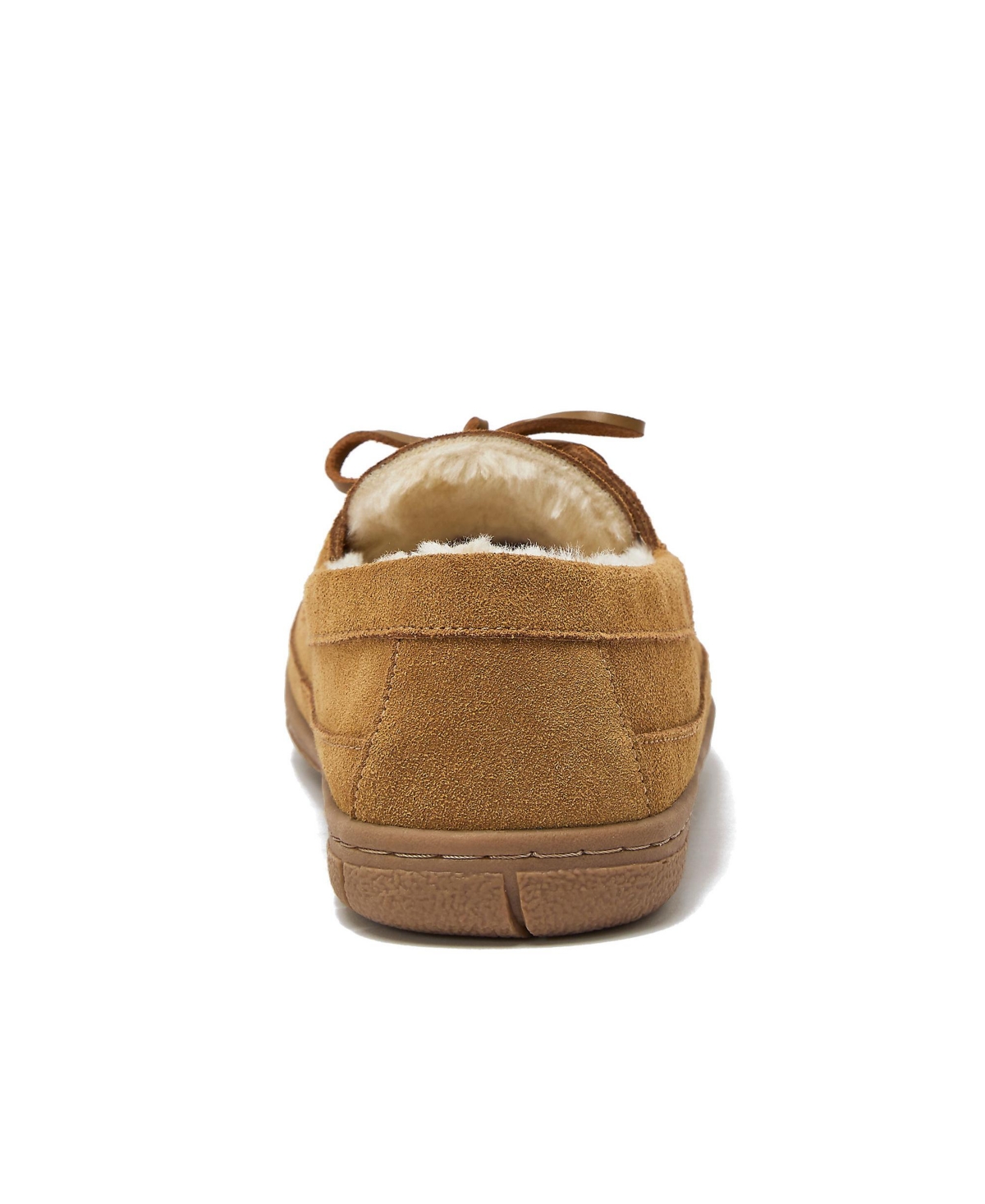 Lands' End Men's Fuzzy Lined Lace Up Moccasin Slippers