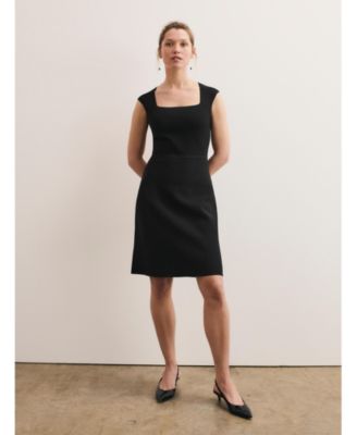 Women's Parella Square Neck Contoured-Waist Sheath Dress