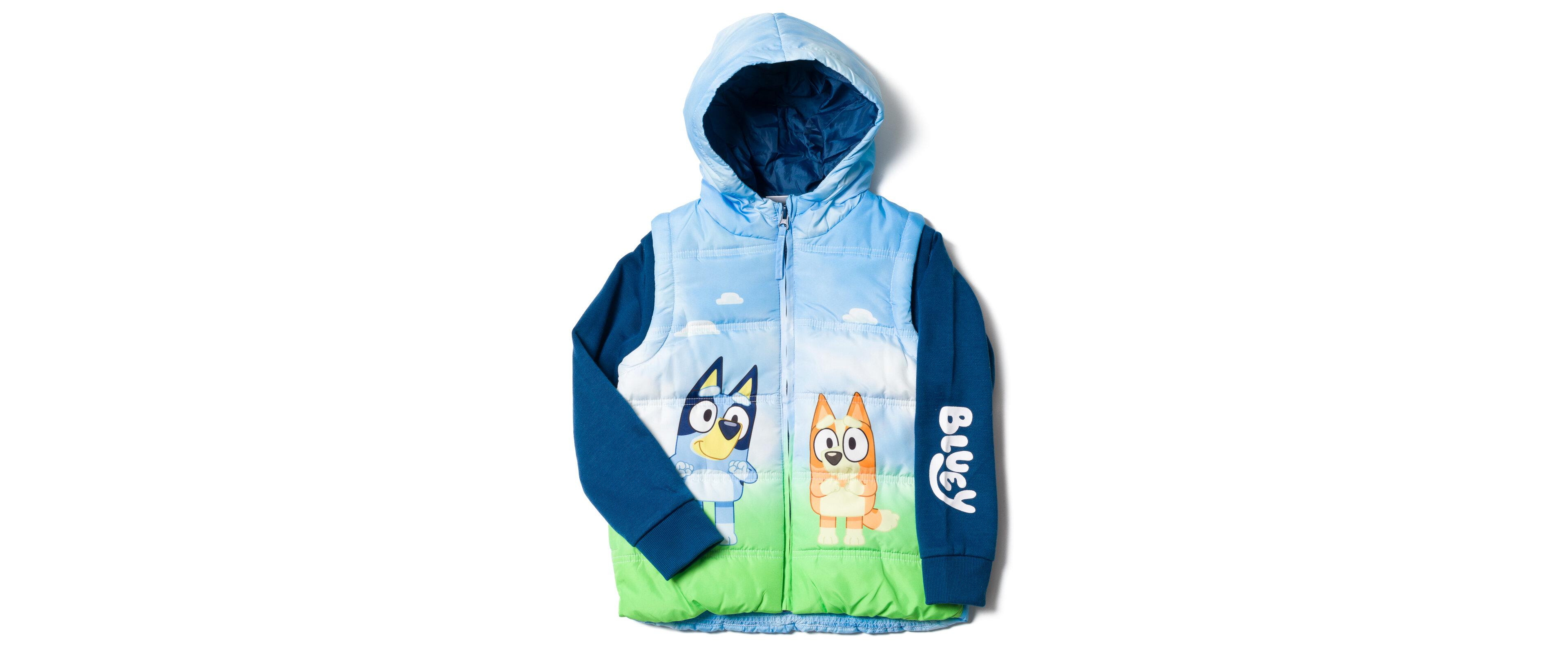 Bluey Toddler Girls 2T and 3T Zip Up Vest Jacket