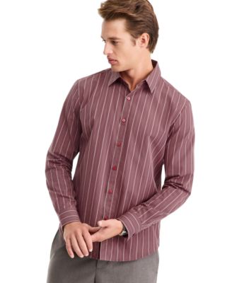 Men's Long-Sleeve Stripe Regular-Fit Button-Down Shirt