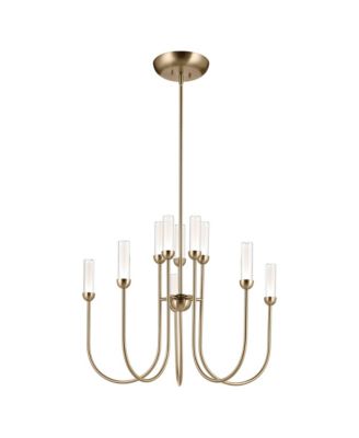 Moraine 30 Inch LED 10 Light 2-Tier Chandelier in Champagne