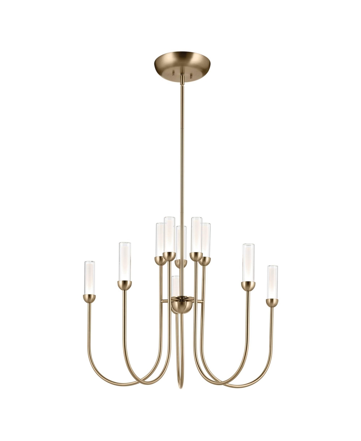 Kichler Moraine 30 Inch Led 10 Light 2-Tier Chandelier in Champagne