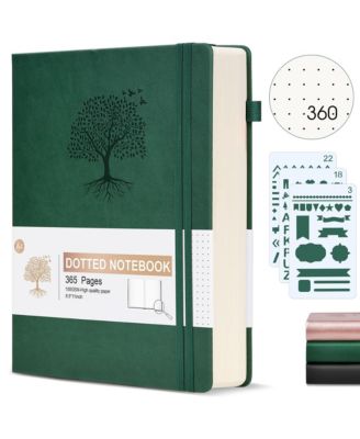 365 Page A4 Lined Hardcover Journal Thick Ruled Paper with Closure Band and Pocket