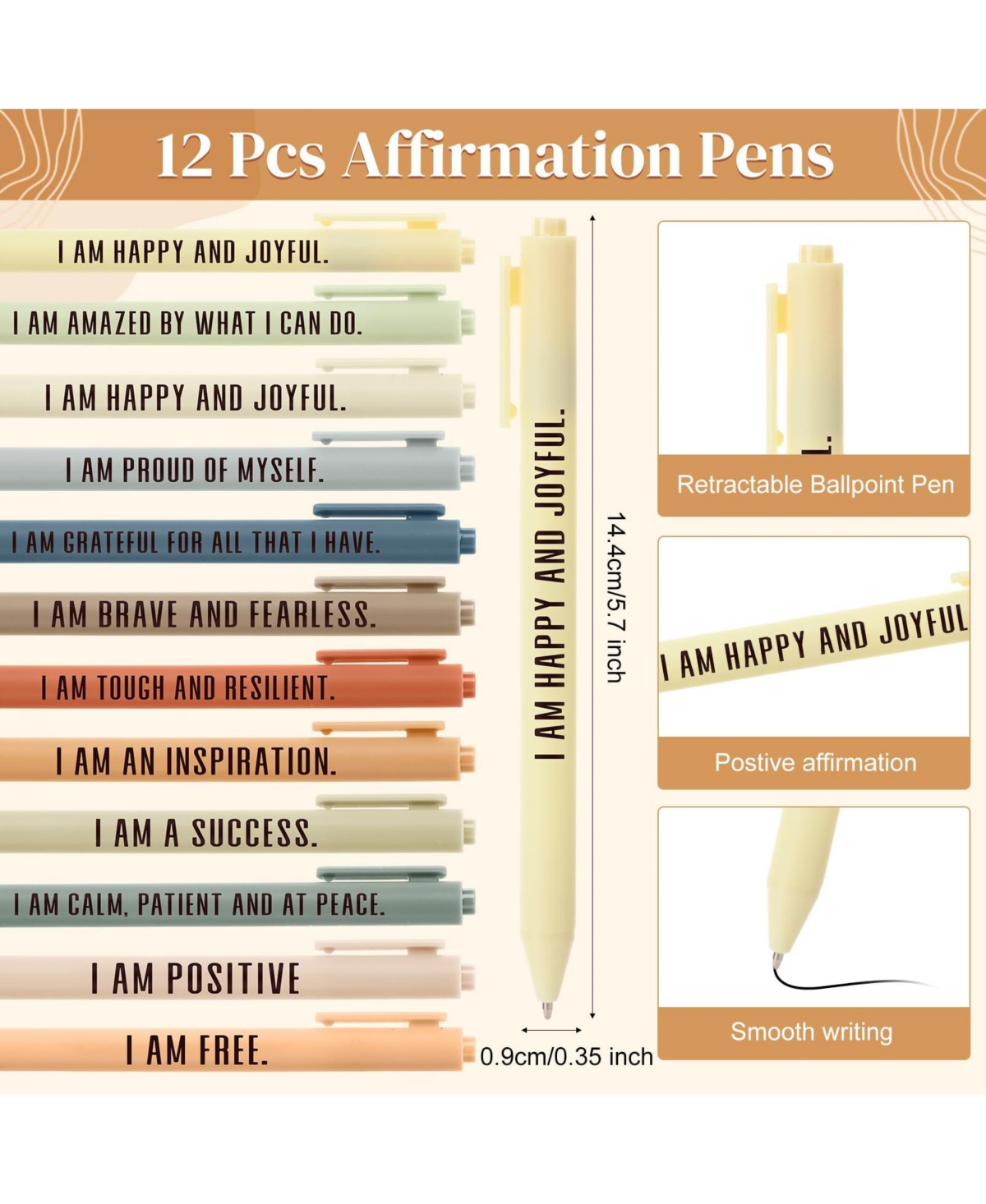 Danrong Positive Affirmation Journals And Pens Bulk Set For Women Motivational Gratitude Notebooks