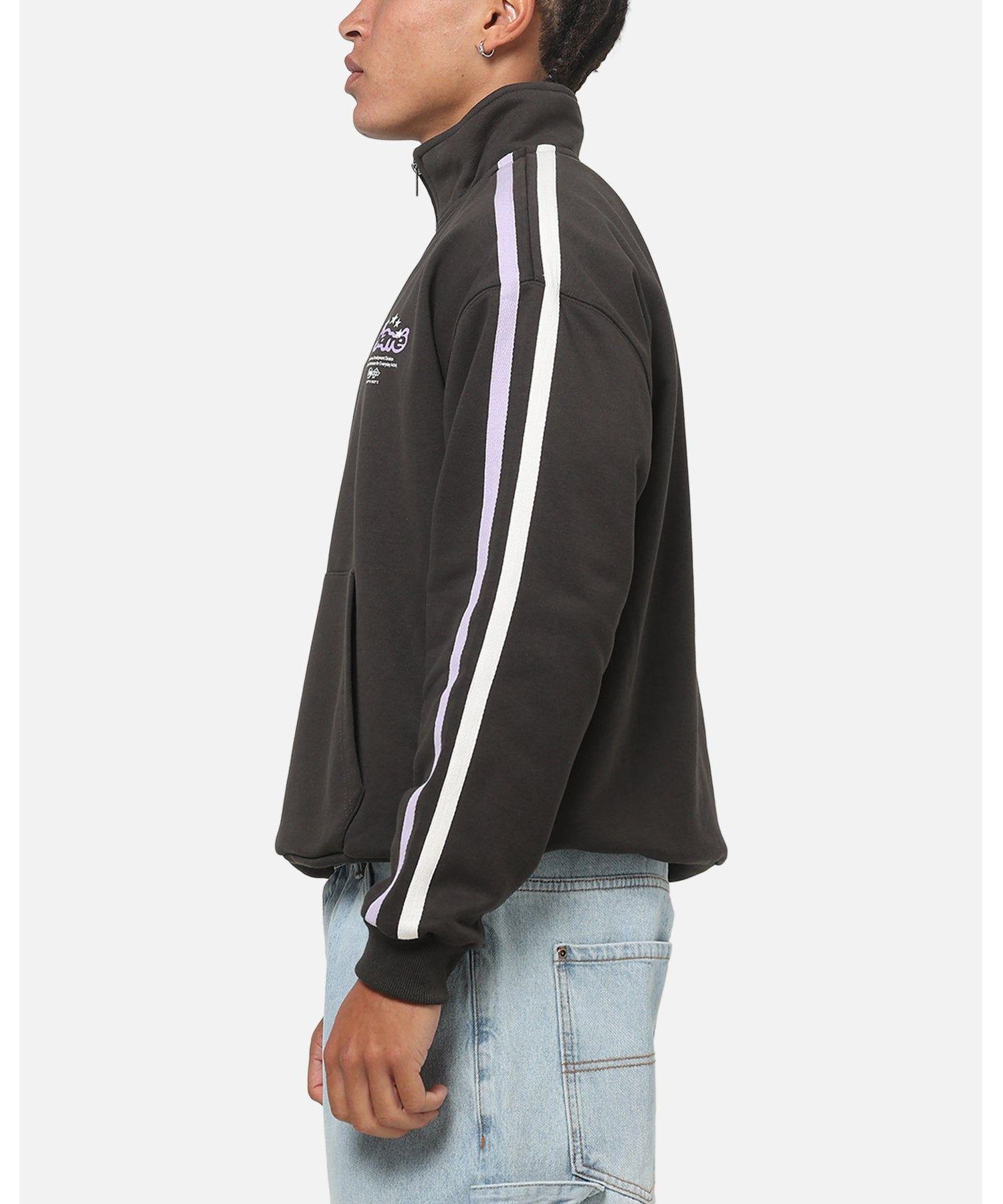 Men's Footie Oversized Contrast-Stripe Quarter-Zip Sweatshirt
