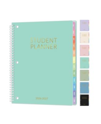Student Planner Academic Weekly Monthly Plan Book School Lesson Organizer with Bookmark Tabs 3 Hole Punched